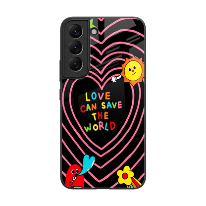 Save With Love back phone cover | glass case for samsung galaxy s22
