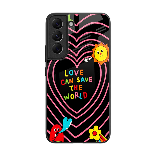 Save With Love back phone cover | glass case for samsung galaxy s22