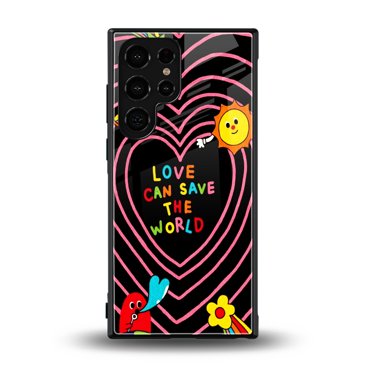 Save With Love back phone cover | glass case for samsung galaxy s24 ultra
