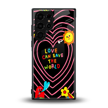 Save With Love back phone cover | glass case for samsung galaxy s24 ultra