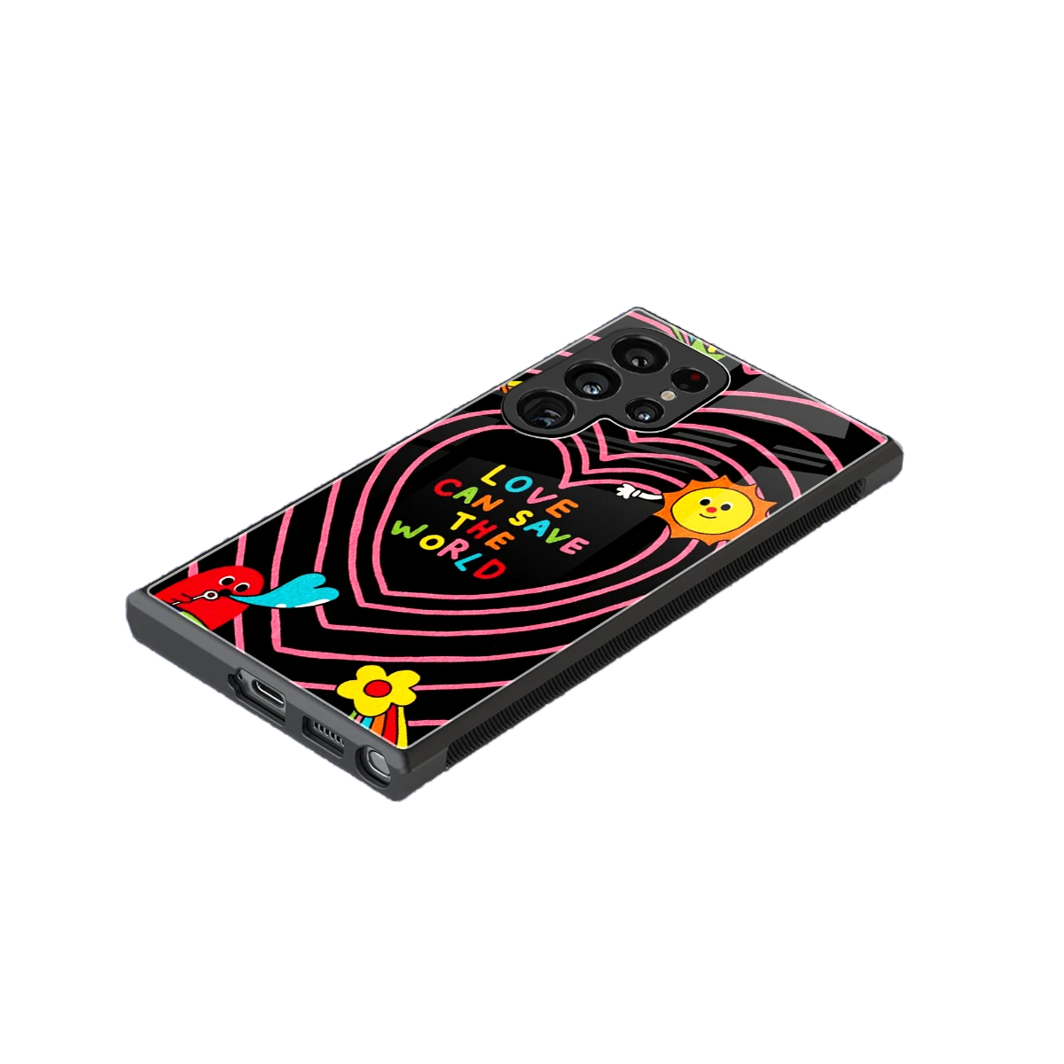 Save With Love stylish phone case for samsung galaxy s24 ultra | glossy glass and slim fit