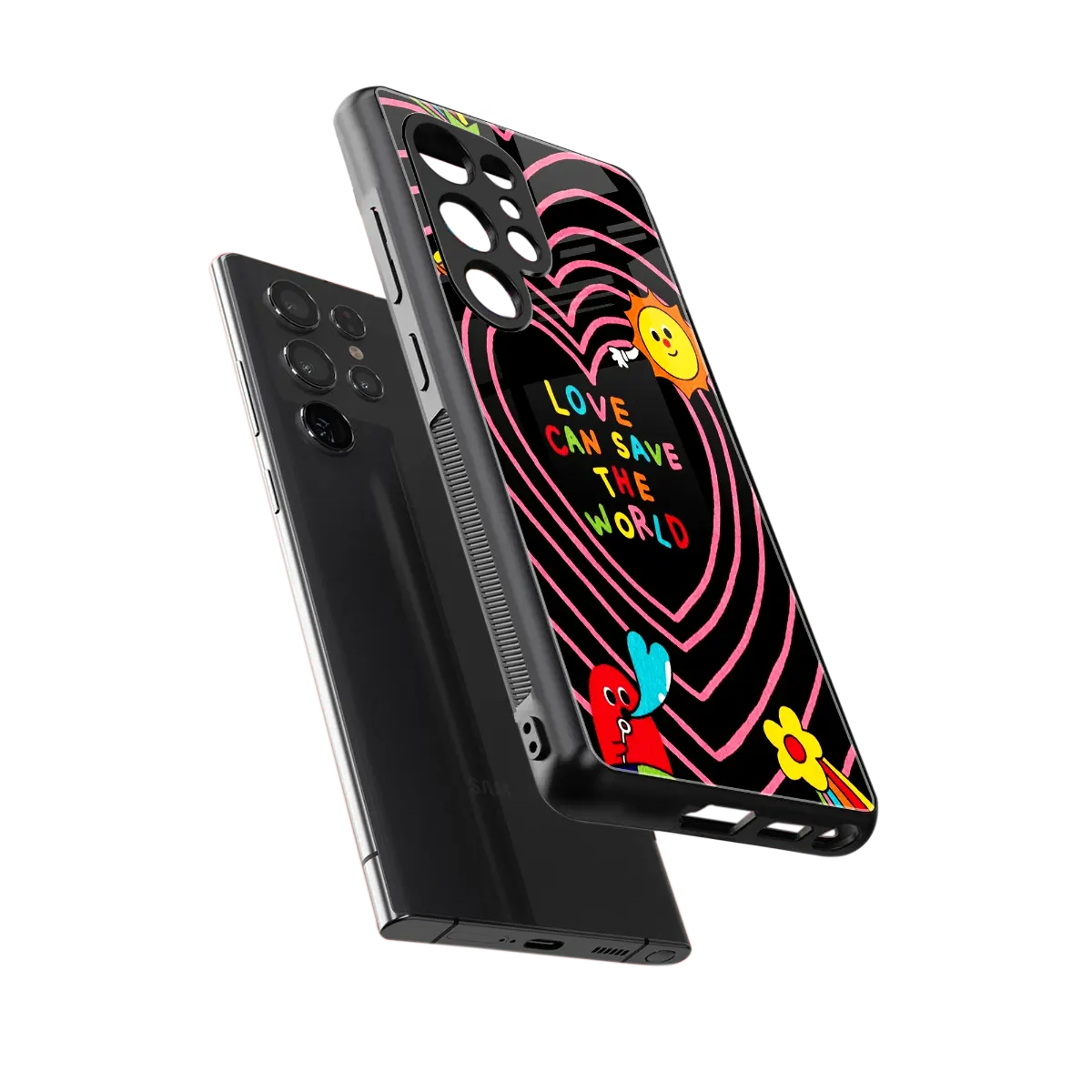 Save With Love sleek samsung galaxy s25 ultra cover with tempered glass back and TPU edges