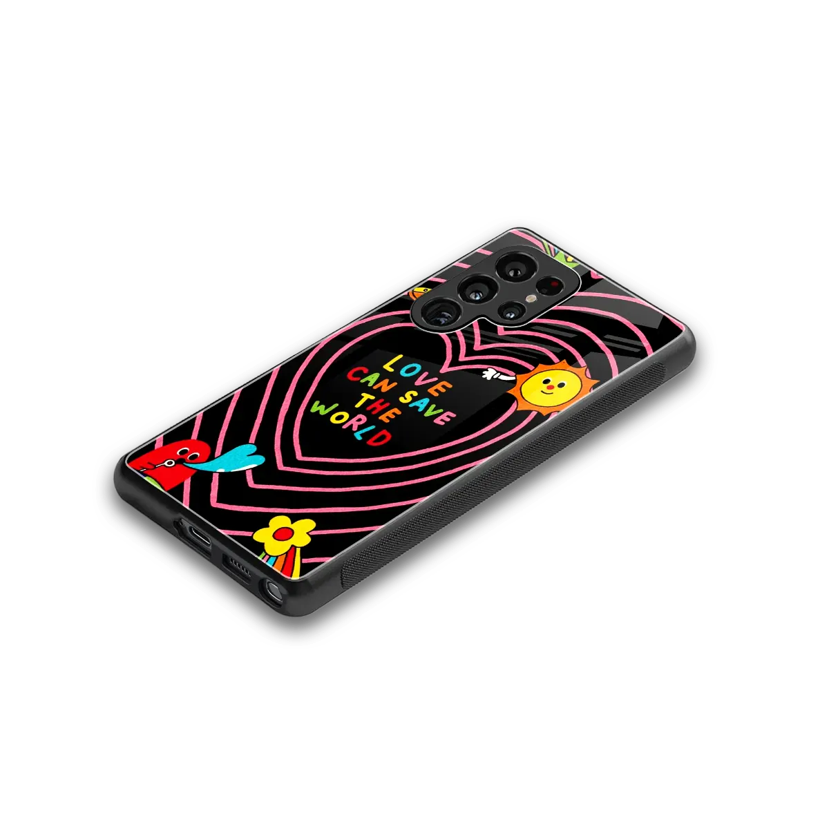 Save With Love stylish phone case for samsung galaxy s26 ultra | glossy glass and slim fit