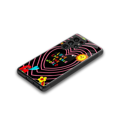Save With Love stylish phone case for samsung galaxy s26 ultra | glossy glass and slim fit