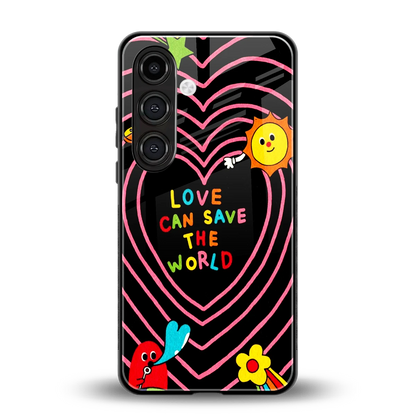 Save With Love back phone cover | glass case for samsung galaxy s24