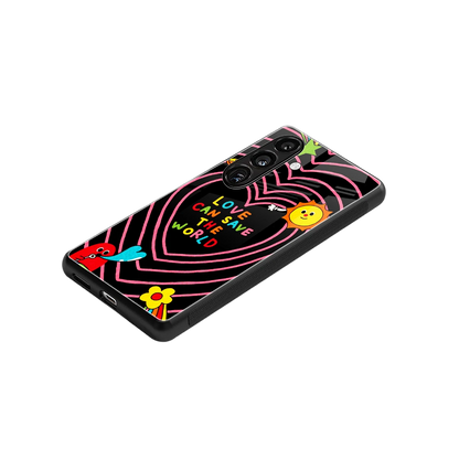 Save With Love stylish phone case for samsung galaxy s24 | glossy glass and slim fit