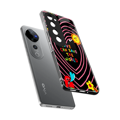 Save With Love sleek vivo v40 pro cover with tempered glass back and TPU edges