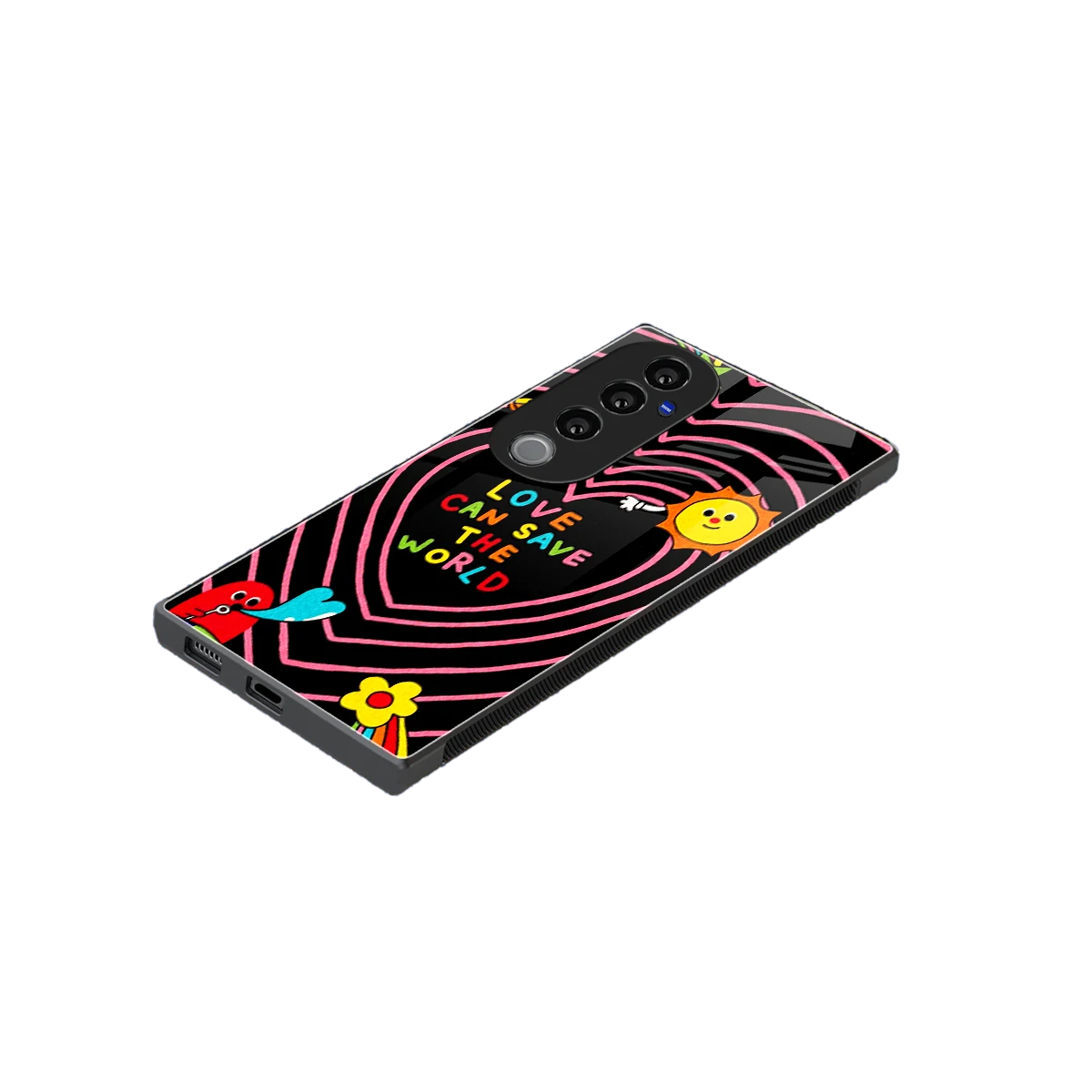 Save With Love stylish phone case for vivo v40 pro | glossy glass and slim fit