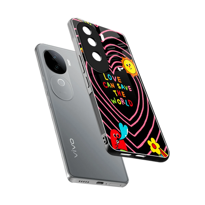 Save With Love sleek vivo v40e cover with tempered glass back and TPU edges