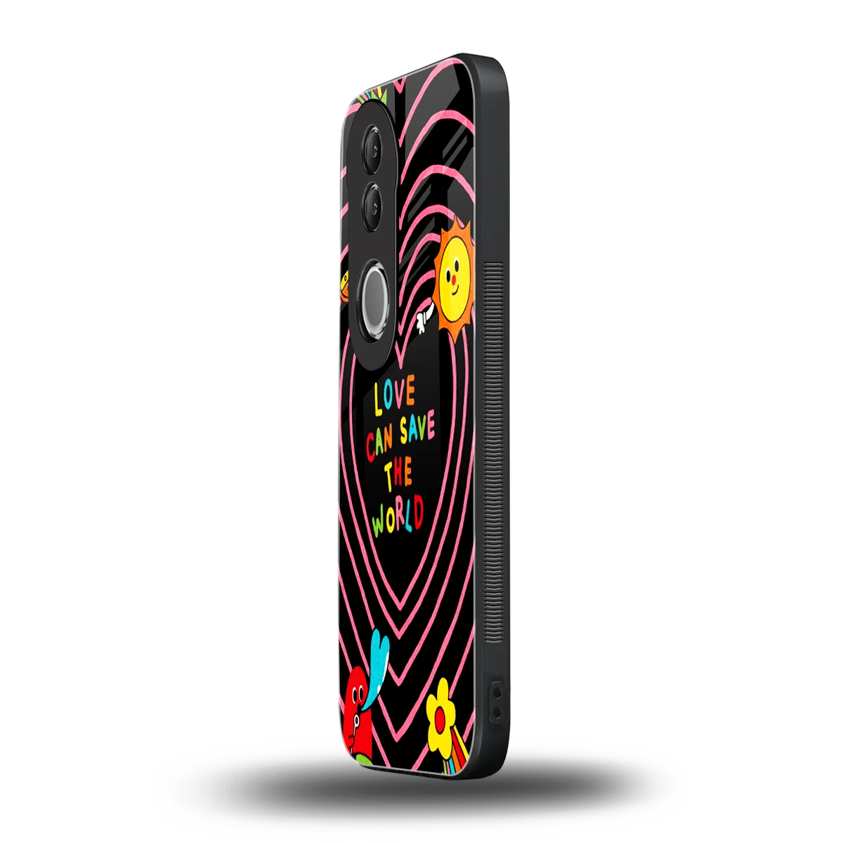 Save With Love vivo v50 mobile cover | shockproof glass phone case