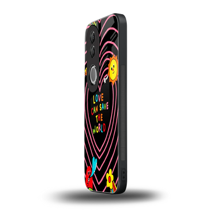 Save With Love vivo v50 mobile cover | shockproof glass phone case