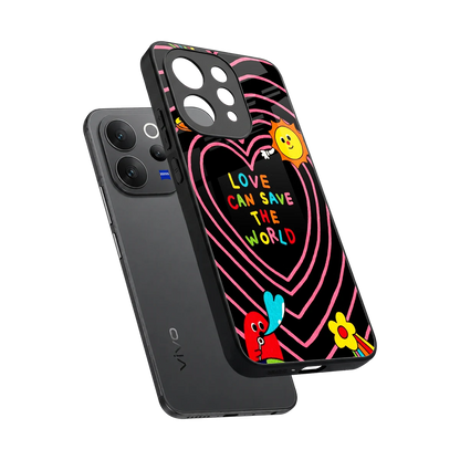 Save With Love sleek vivo v70 cover with tempered glass back and TPU edges