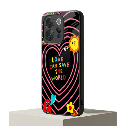 Save With Love vivo v70 elite mobile cover | shockproof glass phone case