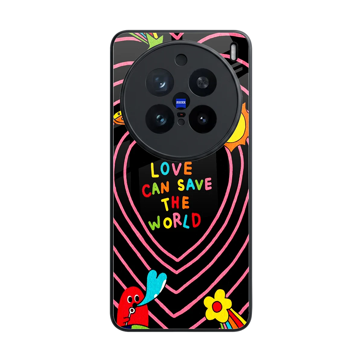 Save With Love back phone cover | glass case for vivo x200 pro