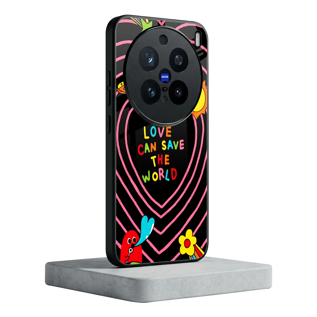 Save With Love vivo x200 pro mobile cover | shockproof glass phone case