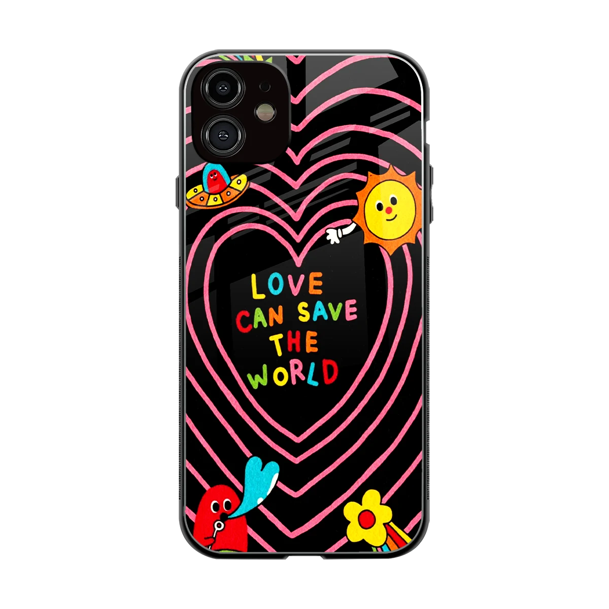 Save With Love back phone cover | glass case for iphone 11