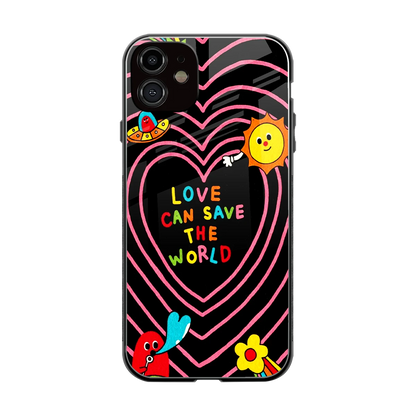 Save With Love back phone cover | glass case for iphone 11