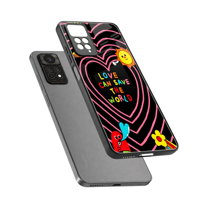Save With Love sleek redmi note 11 pro cover with tempered glass back and TPU edges