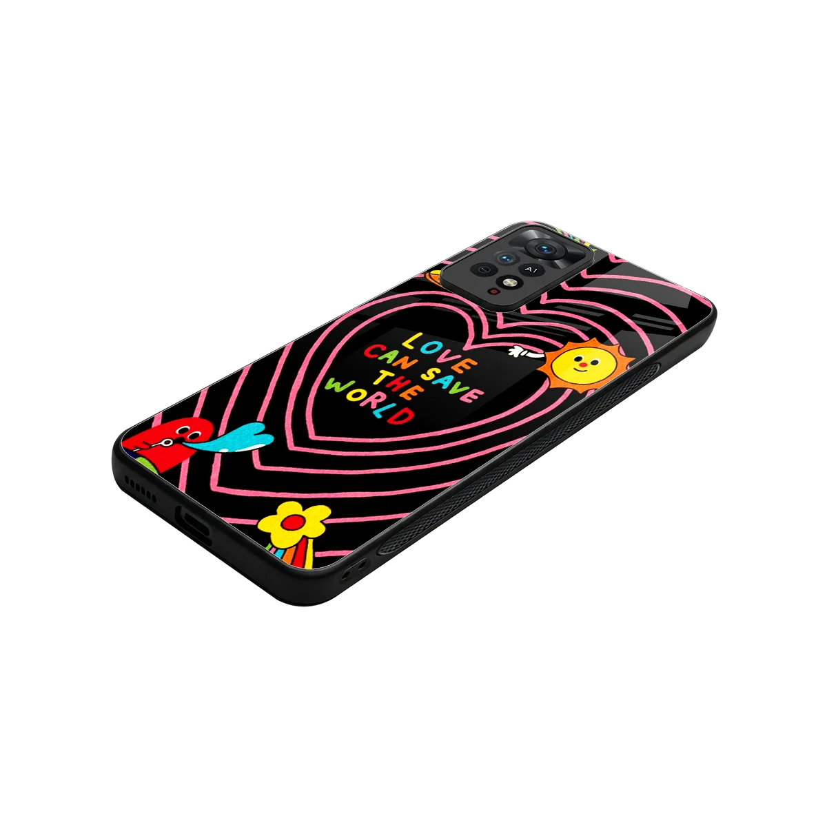 Save With Love stylish phone case for redmi note 11 pro | glossy glass and slim fit