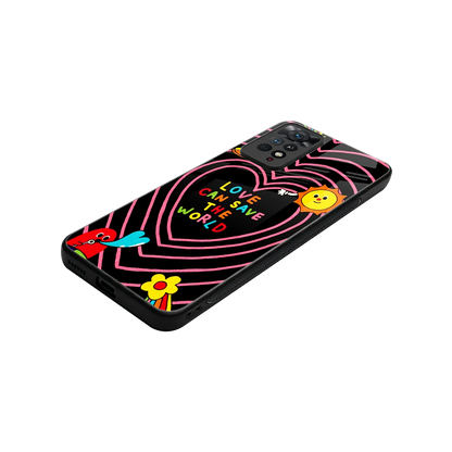 Save With Love stylish phone case for redmi note 11 pro | glossy glass and slim fit