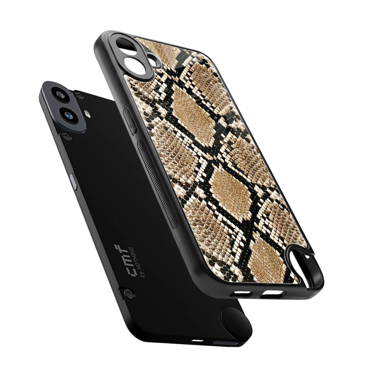 Scaly Chic sleek cmf nothing phone 1 cover with tempered glass back and TPU edges