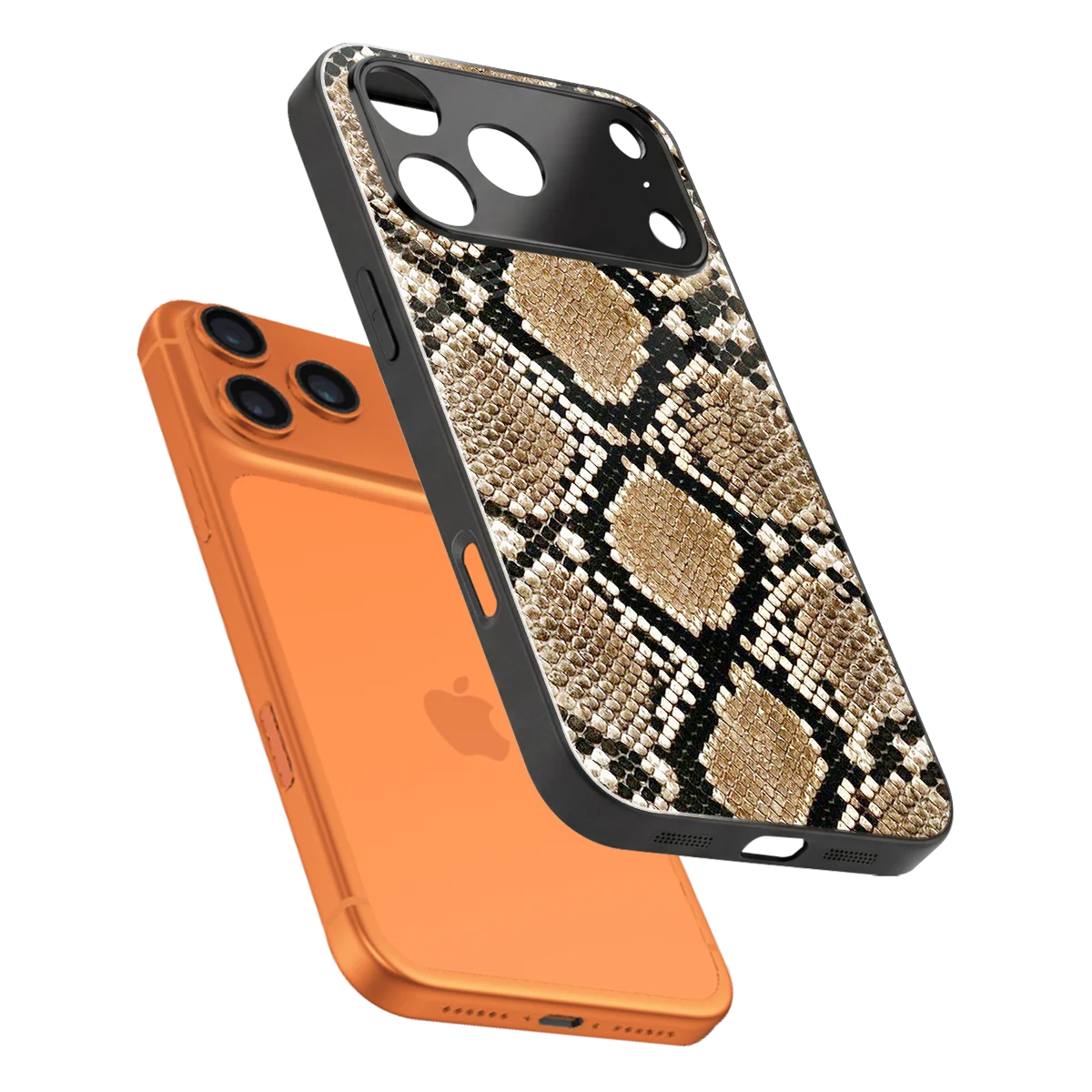 Scaly Chic sleek iphone 17 pro cover with tempered glass back and TPU edges