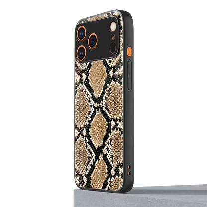 Scaly Chic iphone 17 pro mobile cover | shockproof glass phone case