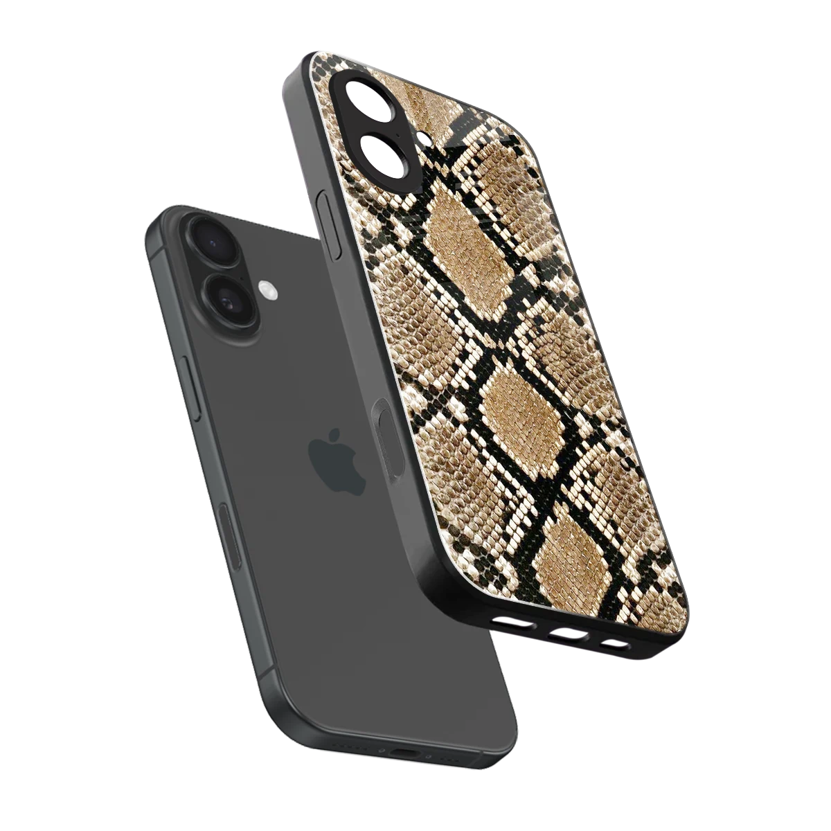 Scaly Chic sleek iphone 17 cover with tempered glass back and TPU edges
