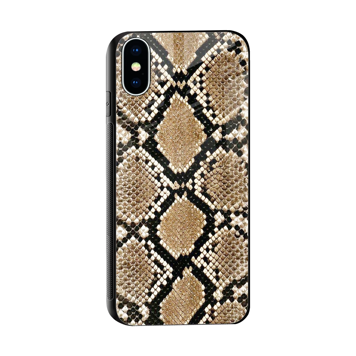 Scaly Chic sleek iphone x cover with tempered glass back and TPU edges