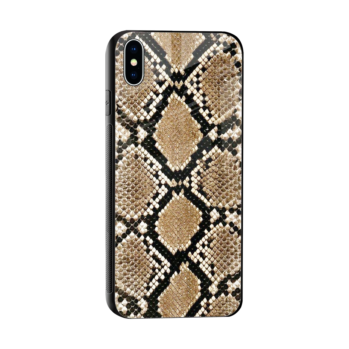 Scaly Chic sleek iphone xs max cover with tempered glass back and TPU edges