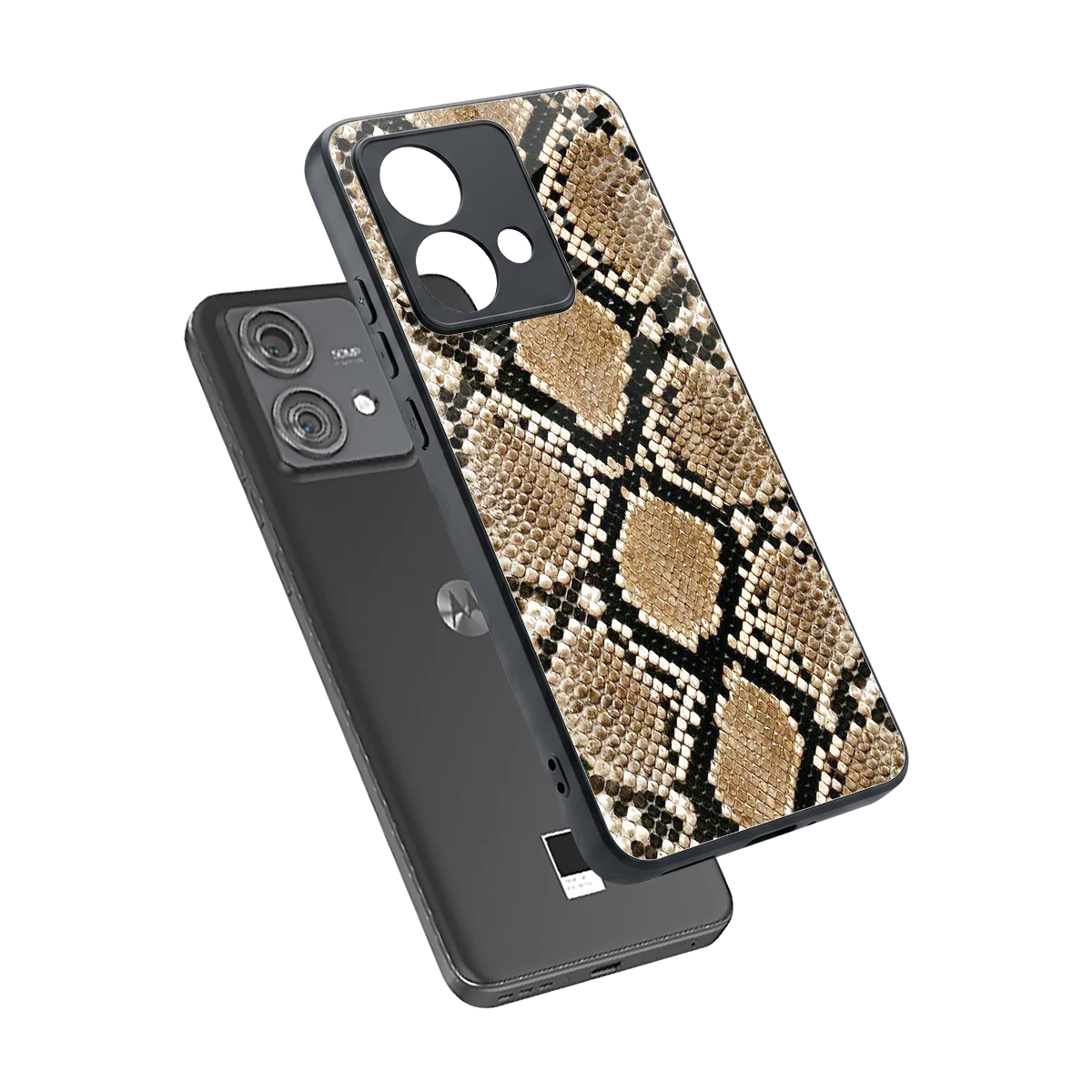 Scaly Chic sleek motorola edge 40 neo 5g cover with tempered glass back and TPU edges