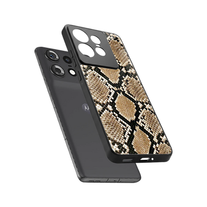 Scaly Chic sleek motorola edge 50 pro cover with tempered glass back and TPU edges