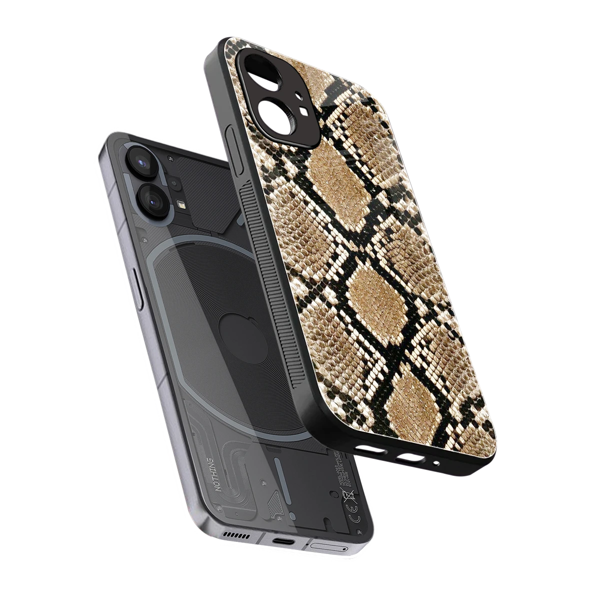 Scaly Chic sleek nothing phone 1 cover with tempered glass back and TPU edges