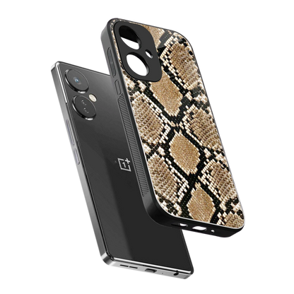 Scaly Chic sleek oneplus nord ce 3 cover with tempered glass back and TPU edges