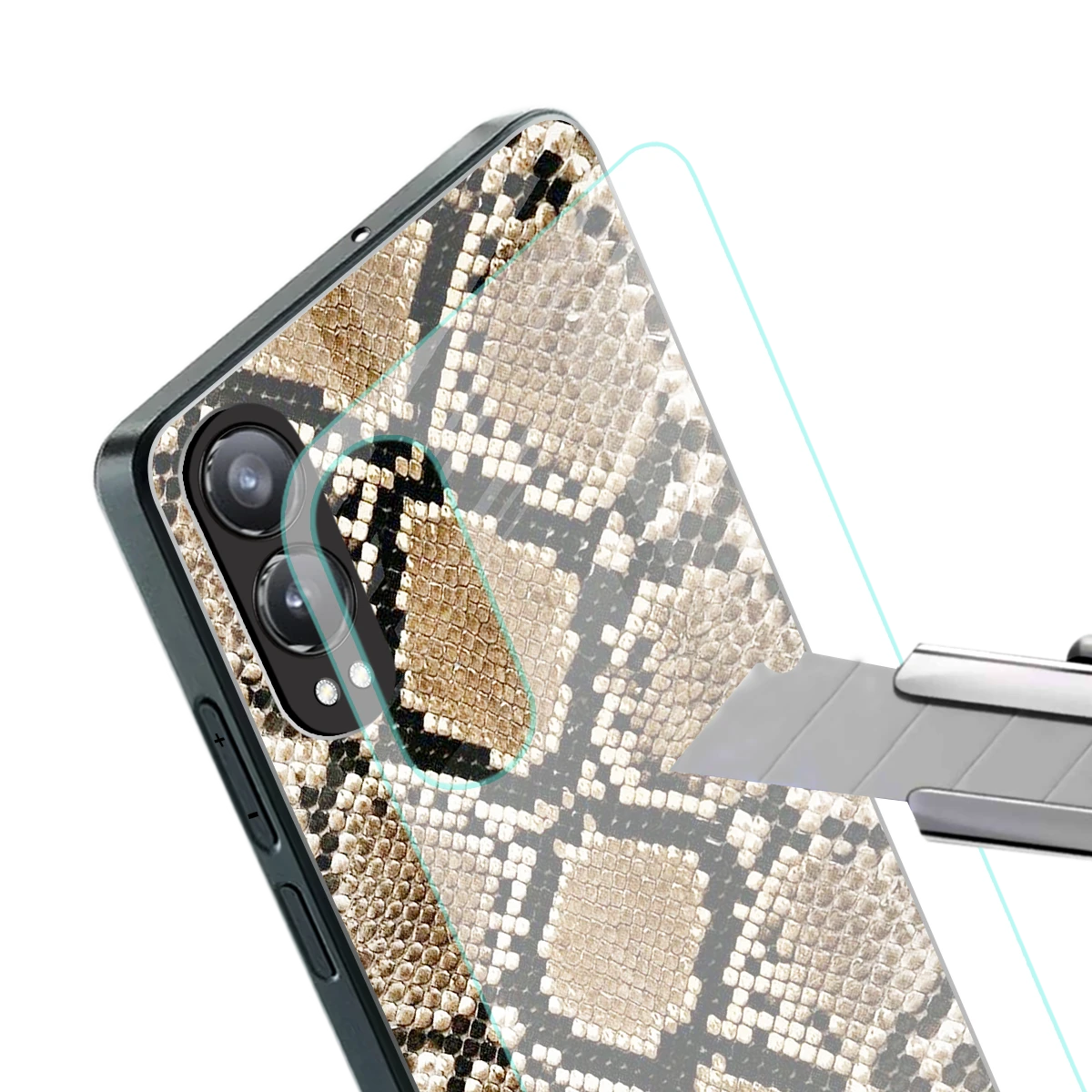 Scaly Chic stylish phone case for oneplus nord ce 4 lite | glossy glass and slim fit