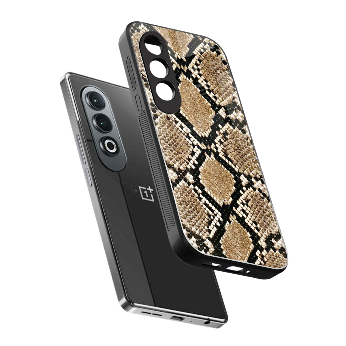 Scaly Chic sleek oneplus nord ce 4 cover with tempered glass back and TPU edges