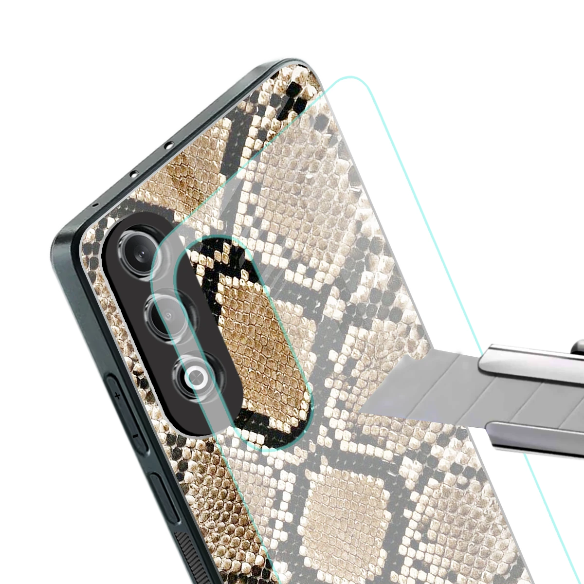 Scaly Chic stylish phone case for oneplus nord ce 4 | glossy glass and slim fit