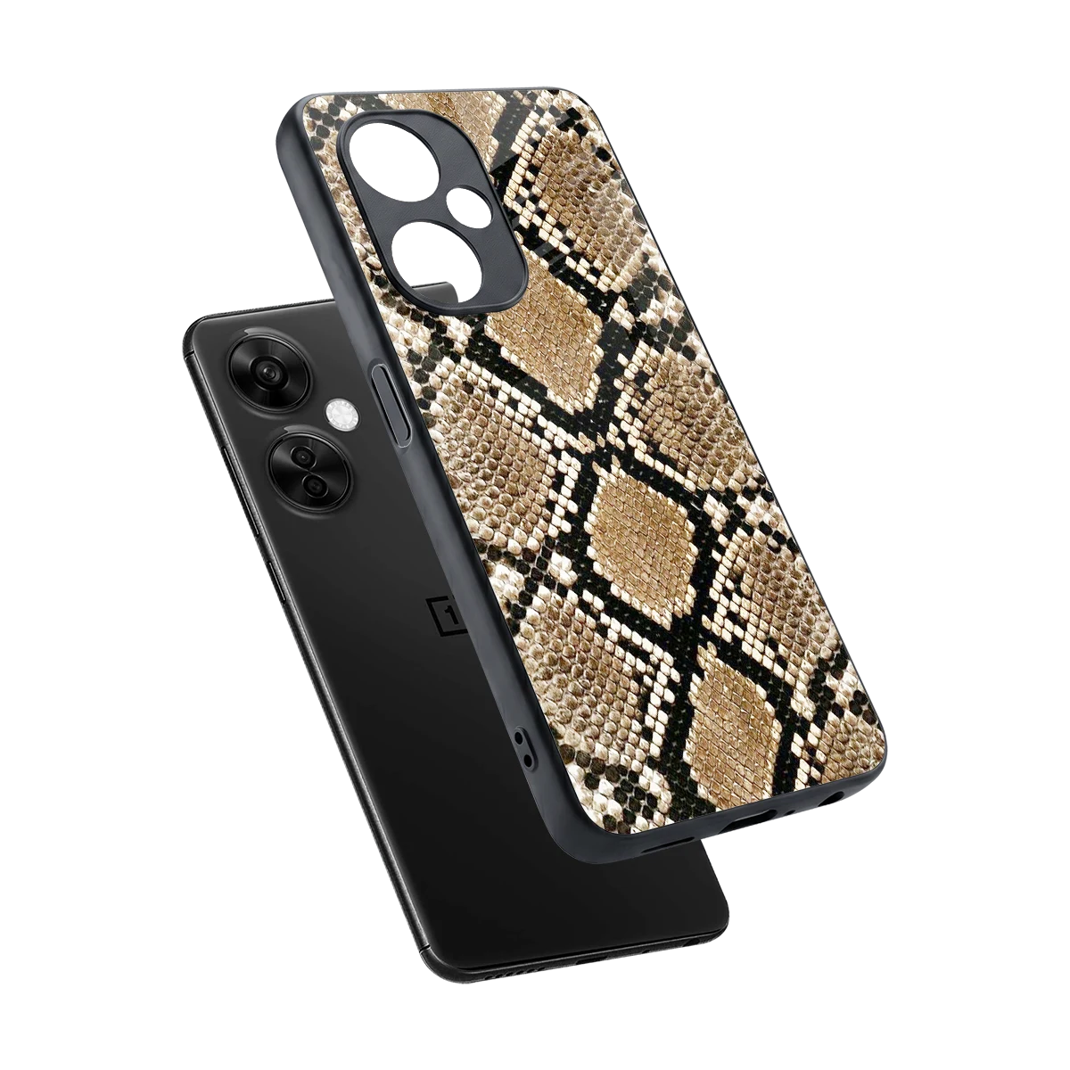 Scaly Chic sleek oneplus nord ce 3 lite cover with tempered glass back and TPU edges