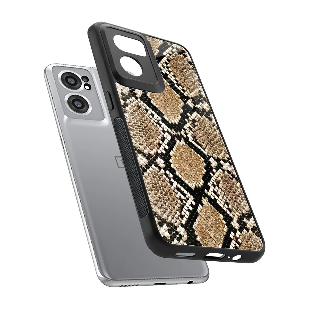 Scaly Chic sleek oneplus nord ce 2 cover with tempered glass back and TPU edges