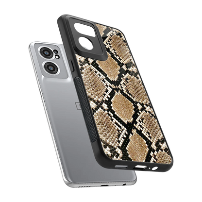 Scaly Chic sleek oneplus nord ce 2 cover with tempered glass back and TPU edges