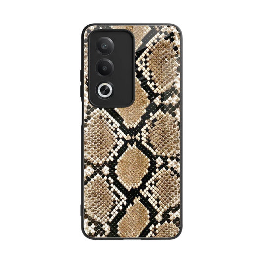 Scaly Chic back phone cover | glass case for oppo a3 pro