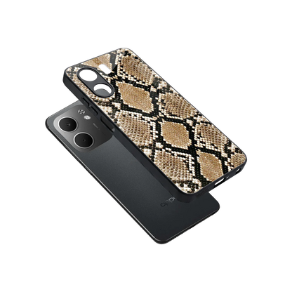Scaly Chic sleek oppo a5x 5g cover with tempered glass back and TPU edges
