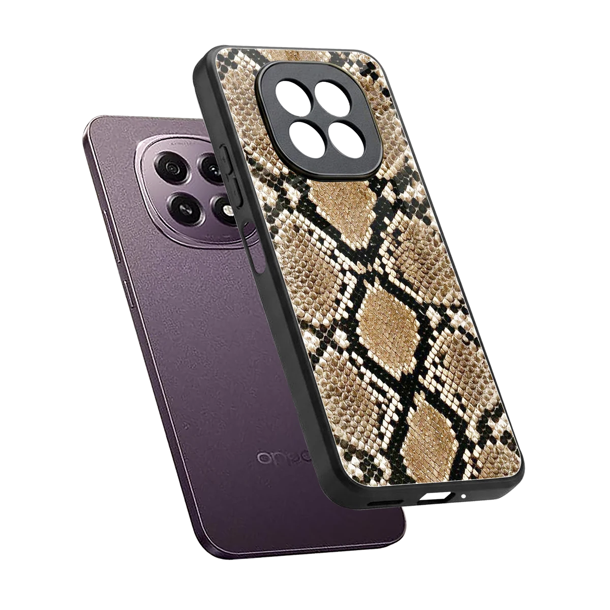 Scaly Chic sleek oppo f29 5g cover with tempered glass back and TPU edges