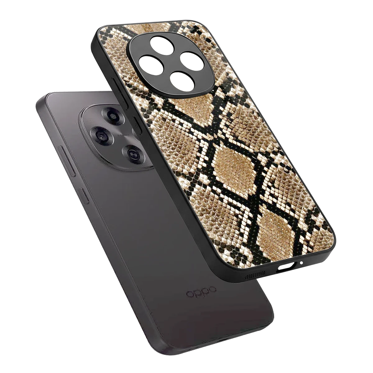 Scaly Chic sleek oppo f31 pro 5g cover with tempered glass back and TPU edges