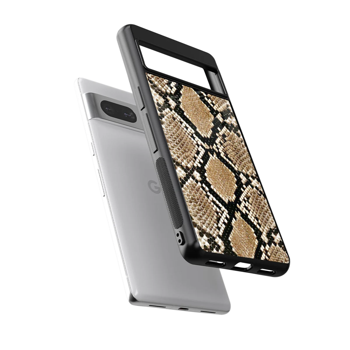 Scaly Chic sleek google pixel 7a cover with tempered glass back and TPU edges