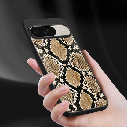 Scaly Chic sleek google pixel 9 cover with tempered glass back and TPU edges