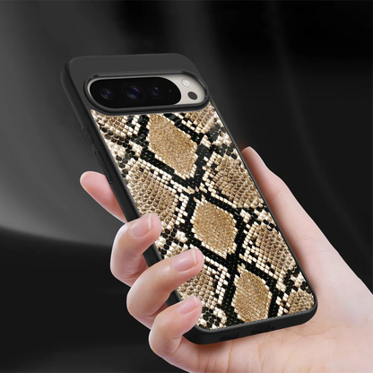 Scaly Chic sleek google pixel 9 pro xl cover with tempered glass back and TPU edges