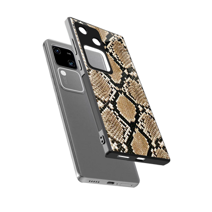 Scaly Chic sleek vivo v30 cover with tempered glass back and TPU edges