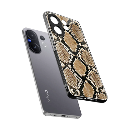 Scaly Chic sleek vivo v60 cover with tempered glass back and TPU edges