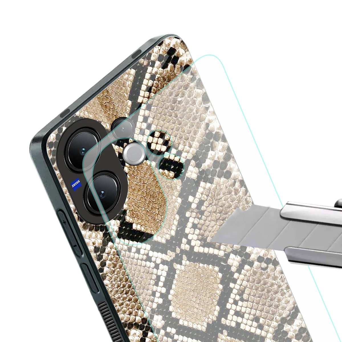 Scaly Chic stylish phone case for vivo v60 | glossy glass and slim fit
